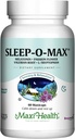 Maxi Sundhed Voksne Herbal Sleep- O- Max med Valerian Root, Melatonin, Tryptophan, Passionflower - Natural Sleep Supplement - Rolig Sleep Support Formel