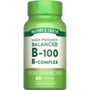 Nature 's Truth Vitamin B Complex 124; 60 Kapsler er 124; Høj potens B- 100