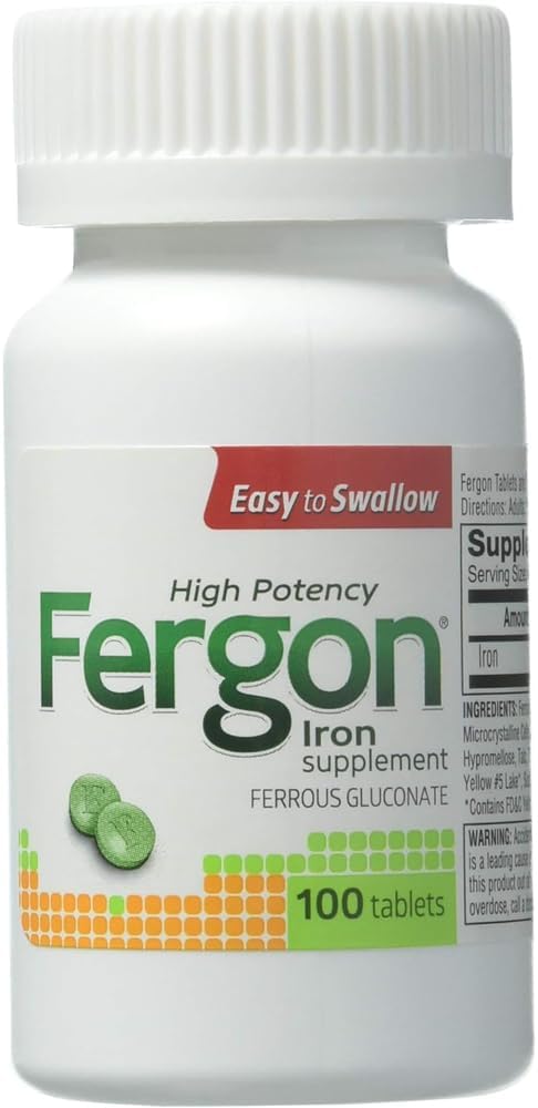 Fergon High Potency Iron Supplement, 100 Tæl
