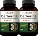Berberine Supplement 1.500mg med Ceylon Cinnamon & Gurkemeje Root, 480 Veggie Kapsler (2 Pack)