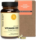 Future Kind Vegan Vitamin D3- 2500 IE Plant- baseret supplement til Cell & immunforsvar - sukker- fri, Lichen- baseret D-vitamin (30 Softgel i glasflaske)