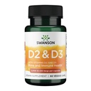 Swanson D-vitaminkompleks med vitaminer D2 & D3 - Complete Sunshine Vitamin Complex til ben, tand- og immunsundhed - Vitamin supplement (50 mcg, 60 Veggie kapsler)