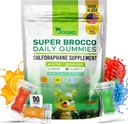 Bossko Sulforaphane Gummies med Omega-3 - Broccoli Spraut Extract, EPA / DHA & Antioxidanter - Cellular Health & Mood Support - 90 Vegansk Gummies - Blandede berry flavors - Sukkerfri