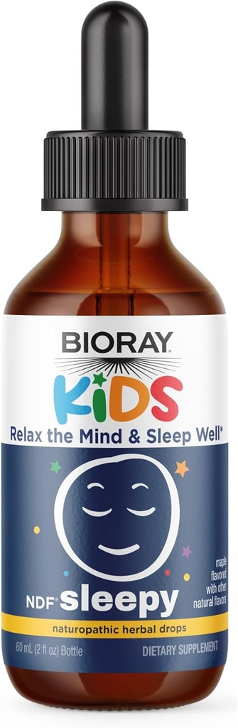 BIORAY Kids NDF, Maple - 2 fl oz - Igennem natten - ikke-GMO, Vegan, Gluten Free - 1-2 Måned Supply