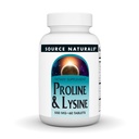 Source Naturals L- Proline & L- Lysin, 550mg - 60 tabletter