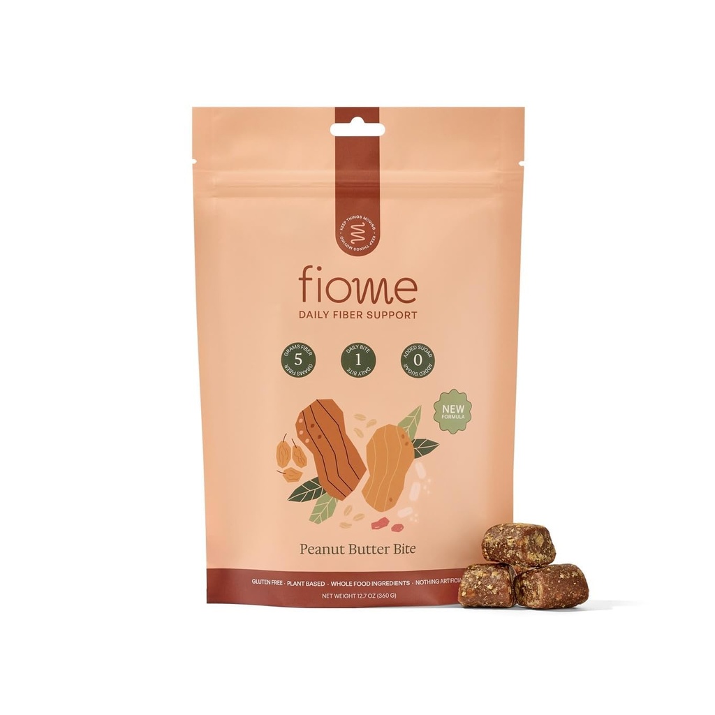 Fiber Supplement - 5g daglig Fiber Bite - Understøtter regularitet, fordøjelse og Gut sundhed - Alle naturlige ingredienser, Peanut Butter Cacao Flavor, 30 Servering