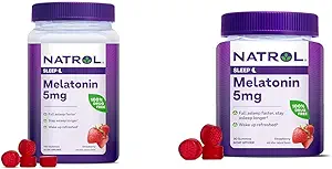 Natrol Melatonin 5mg Gummies 140ct & 90ct Strawberry Sleep Support