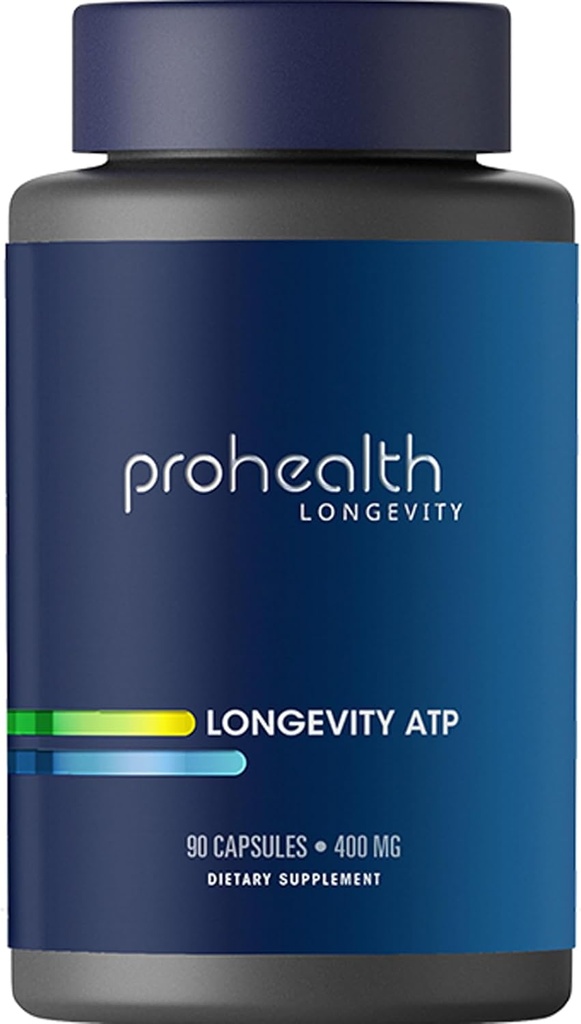 ProHealth Longevity ATP - 400 mg X 90 Servering, PeakATP Patenteret Pure ATP til at vedligeholde cellulær energi, muskelstyrke, og kognitiv funktion, understøtter hjerte sundhed & metabolisk effektivitet