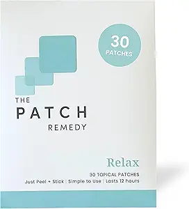 The Patch Remedy Relax Patch | L-Theanine, Lemon Balm, Valerian, Ashwagandha, Passionflower | 30 Patches