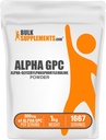 Bulk Supplements.com Alpha GPC Powder - Cholin Kosttilskud, Alpha GPC 300mg - Unflavored & Gluten Free, 600mg per Serving, 1kg (2.2 lbs) (Pack of 1)