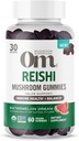 Om Mushroom Superfood Reishi Gummies, USA Grown Organic Mushrooms, Understøtter immunsundhed, Balance, & Stress, 60 Greve, 30 Servering Mumier Kosttilskud