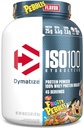 Dymatize x Fruity Småsten ISO100 Whey Protein Powder Isolate, 25g protein, 5,5g BCAA, 120 Cal., Gluten Free, 1g fedt, 1g sukker, 2g Carb (45 Servere)