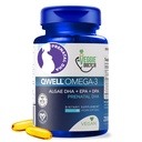 Vegansk prenatale vitaminer med DHA (60 Greve) Omega-3 - Qwell bedre end Fish Oil, Brain Function - 820 Mg Algae DHA & EPA, Vegansk prenatale vitaminer med vitamin E, Carrageenan-fri