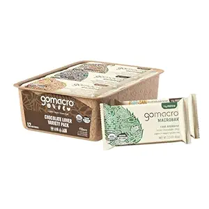 GoMacro MacroBar Organic Vegan Protein Bars - Chokolade Lover Variety Pack (2.3 Ounce Bars, 12 Greve)