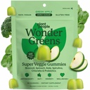 Plante Folk WonderGreens Veggie Gummies Super Green med Probiotika Multivitamin Support Gummy for Wellbeing, Energi, Immun og Gut Sundhed, Green Apple Flavor (60 Greve)
