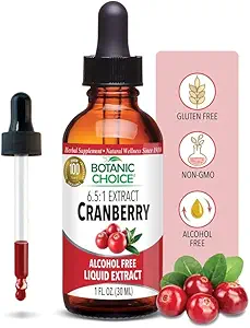 Botanic Choice Alcohol Free Liquid Extract Herbal Supplements, Cranberry, 1 Ounce