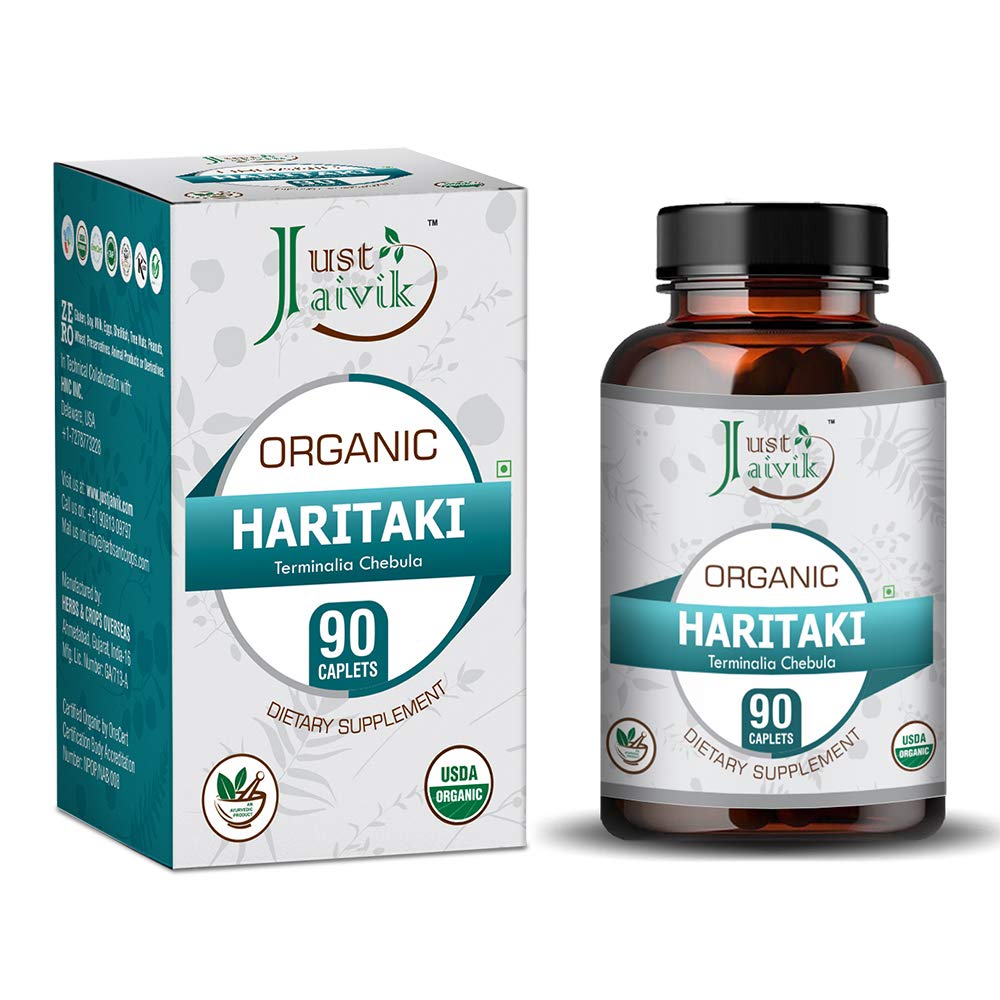 Just Jaivik Organic Haritaki (Terminalia Chebula) - 750mg (90 tabletter)