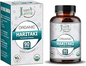 Just Jaivik Organic Haritaki (Terminalia Chebula) - 750mg (90 tabletter)