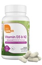 Zahler vitamin D3 5000 IE K2 - avanceret vitamin D3 K2 formel - ben densitet & Calcium Absorption - Kosher Vegetar MK7 vitamin K2 D3 vitamin supplement - VIT D3 K2, vitamin D K2 (60 kapsler)