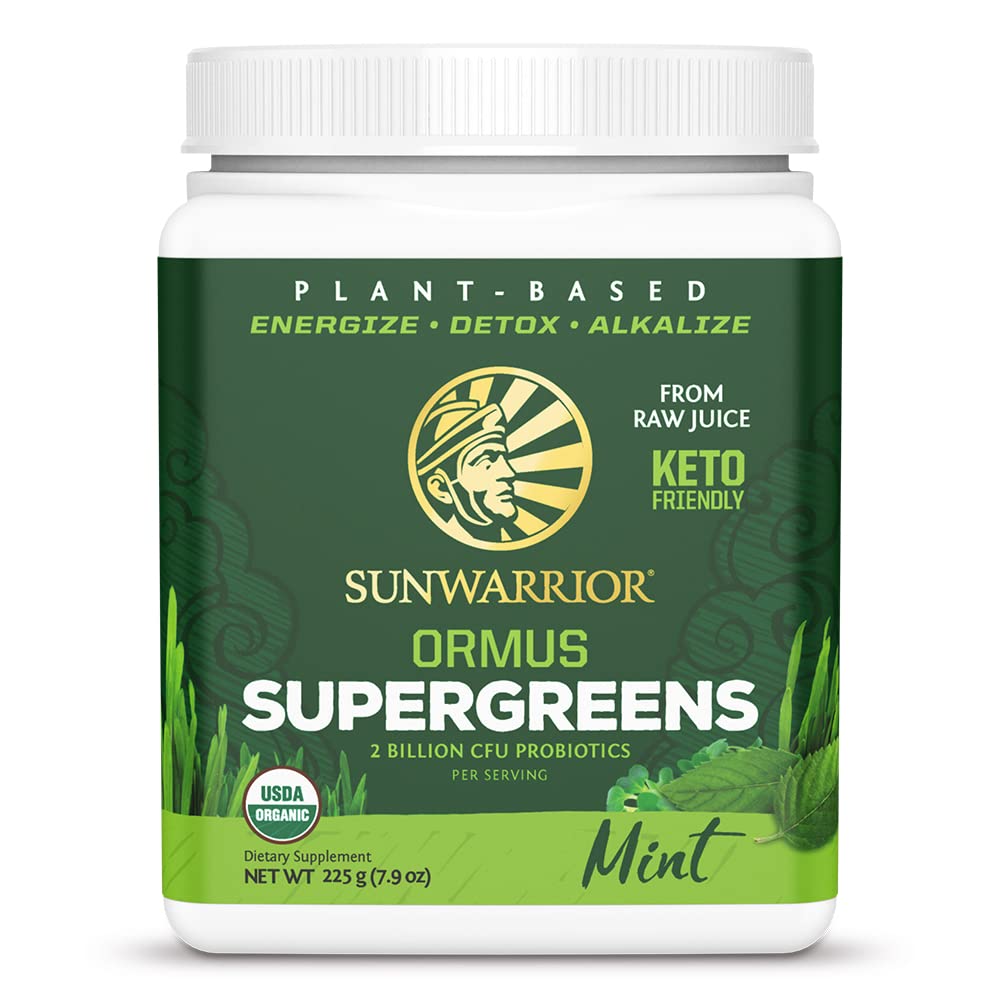 Organic Green Powder Superfood Complex 124; Organic Super Green Powder from Raw Juice with Probiotics Moringa Leaf & Electrolyte Minorities