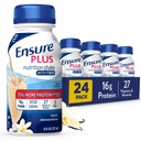 Sikre Plus vanilje Nutrition Shake with fiber against 124; Meal Erstatning Shake 124; Klar til at drikke 124; 16g Protein og 27 Vitamin og mineral Shake 124; 8 fl oz - 24 Pack