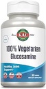 KAL 100% Vegetarisk Glucosamin 1000 mg, Fælles sundhedstillæg med Vegan Glucosamin HCl, Fælles støtte til komfort og mobilitet, Made without Shellfish, 60- Day Garanti, 60 Servering, 60 tabletter