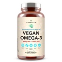 AMANDEAN Vegan Omega 3 tillæg. Premium Fish Oil Alternative. Alger DHA & EPA. Carrageenan Free Softels. Alger essentielle fedtsyrer. Plantebaseret hjerte, hjerne, øje, hud, immunforsvar. (60ct)