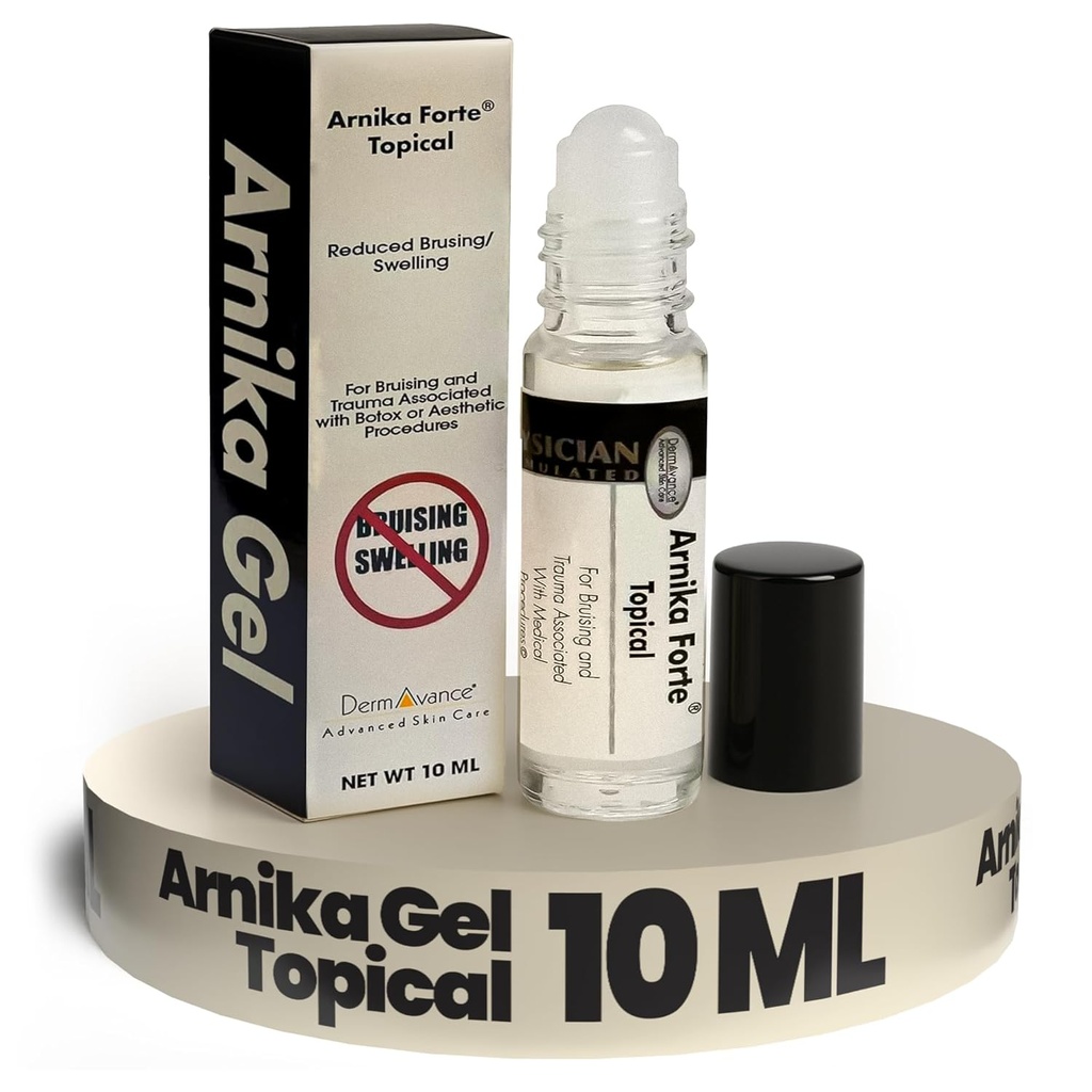 Arnika Forte Topical Roll- On, Arnica Gel til blå mærker og hævelse efter kirurgi, Easy- to- -Brug Arnica Gel Topical til post- Kirurgisk pleje og sportsskader, Klar, 10 ml