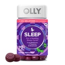 OLLY Sleep Gummy, 3 mg Melatonin, L- Theanine, Kamille, Lemon Balm, Sleep Aid, Blackberry - 70 Greve