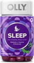 OLLY Sleep Gummy, 3 mg Melatonin, L- Theanine, Kamille, Lemon Balm, Sleep Aid, Blackberry - 70 Greve