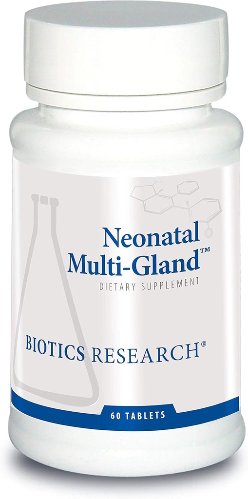 Bioteknologi Forskning Neonatal Multi- Gland ™ Blandede organer og glanulær koncentrat, Broad Spectrum Terapi, Milt, Heart, Pancreas, Nyre, Brain Lever, Adrenal, Thymus, Pittalamus eller Hypothalamus 60 Tabs