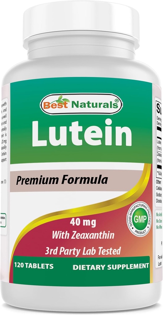 Bedste Naturals Lutein 40 mg med Zeaxanthin- 120 tabletter