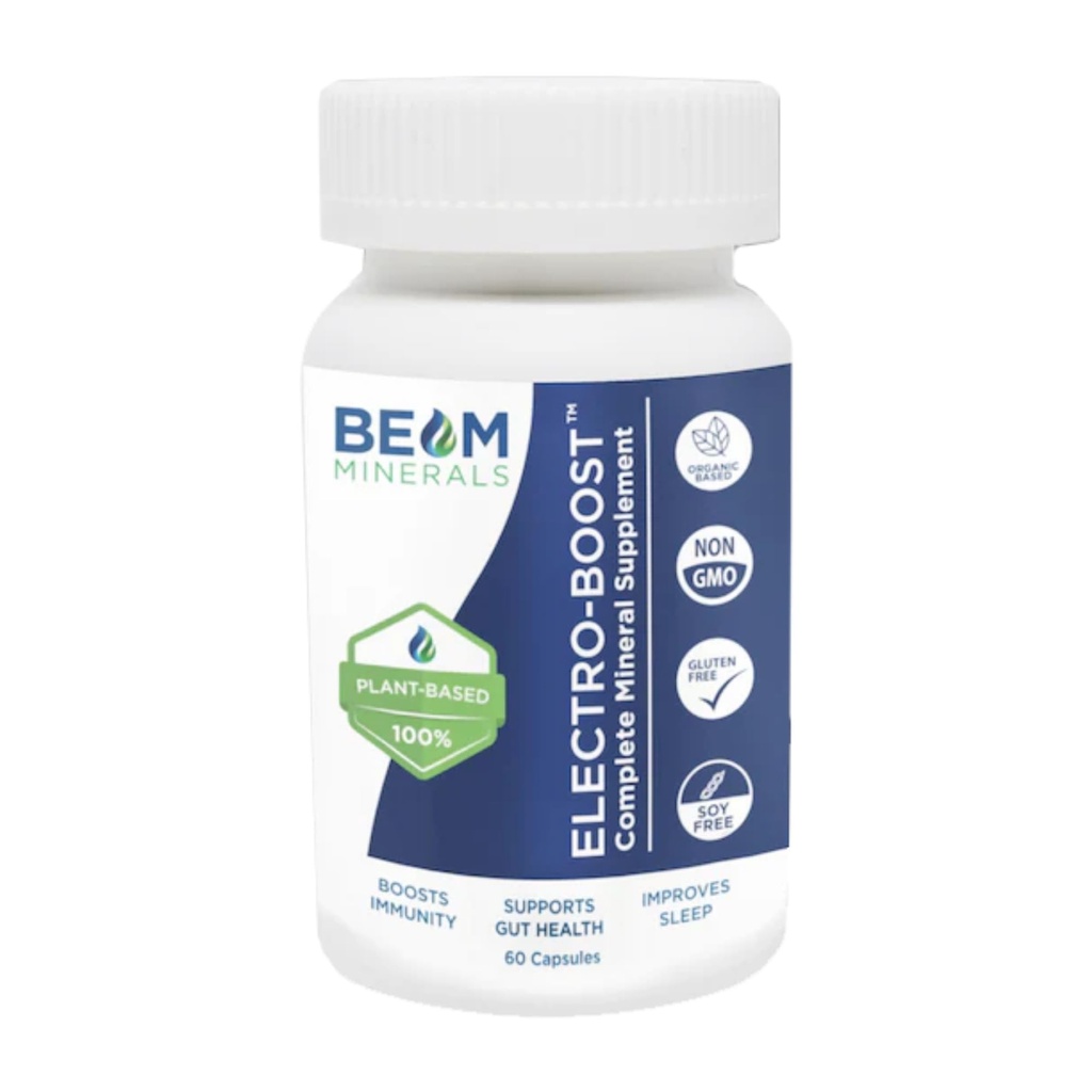 Beam Minerals Complete Multi- Mineral Capsules Measures 124; Electro- Boost Plant- baserede Elektrolyter og mikronæringsstoffer til mænd og kvinder Measures 124; Hjælp til Boost Immunity, Support Gut Health and Improve Sleep Measures 124; 60 Capsules