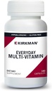 Kirkman - Everyday Multivitamin - 180 kapsler - Broad- Spectrum Vitamin & Mineral - Understøtter Produktivitet - Hypoallergen