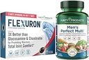 Renhed Produkter Bundle - Mænd perfekte Multi + Flexuron Fælles Formel Mænd Multi støtter sund Vitalitet, energi + mere - Flexuron - 3X bedre end Glucosamin & Chondroitin - 30 dages forsyning