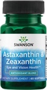 Swanson Astaxanthin & Zeaxanthin Eye Vision Brain Skin Health Antioxidant Support (Astaxanthin 4 mg & OmniXan Zeaxanthin 4 mg) 60 Softgels Sgels