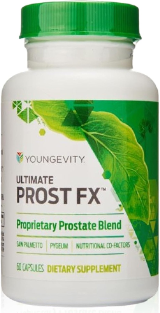 Youngevity Ultimate Prost Fx ™ - Saw Palmetto + 9 Herb Blend for Mænds Prostate Health - DHT Support - Urin- og prostatatillæg - 60 kapsler (pakke med 2)