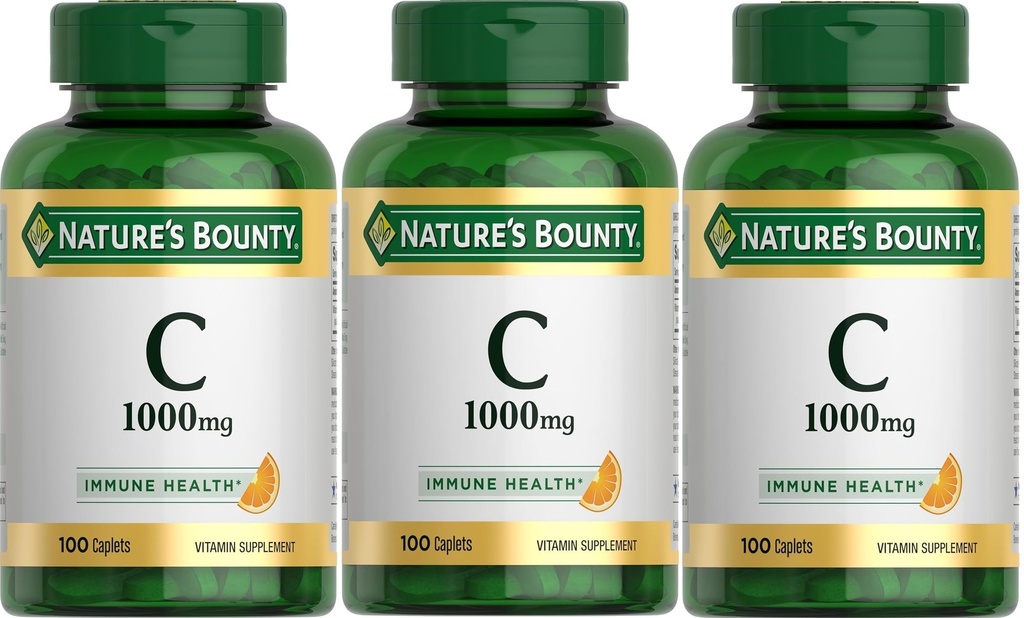 Nature 's Bounty Vitamin C, 1000 mg, 100 kapsler (pakke med 3)