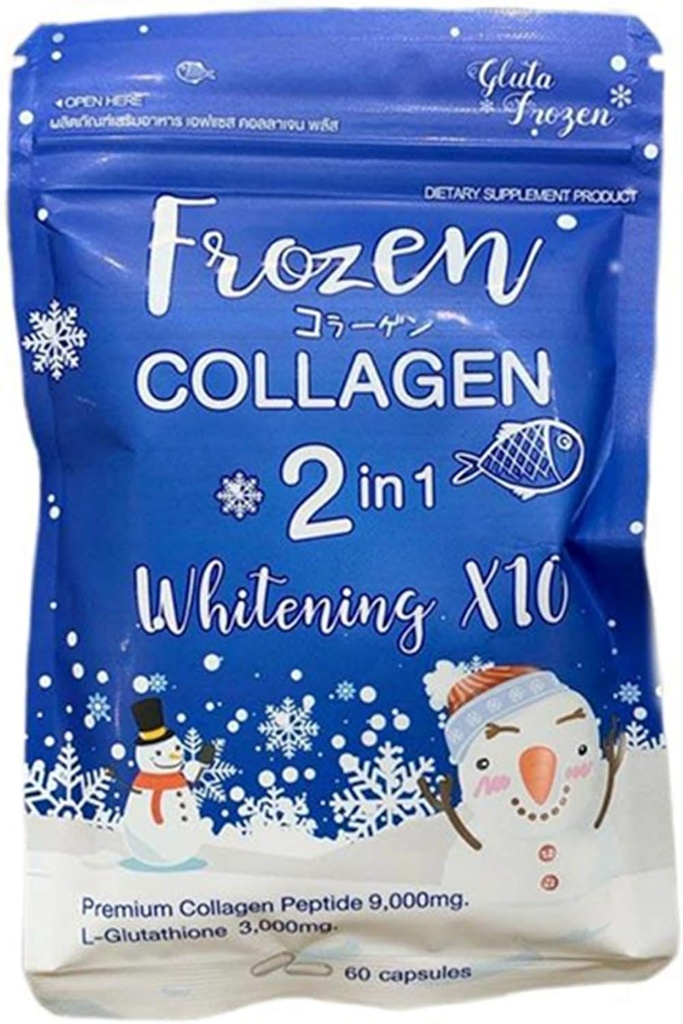 2 i 1 Premium Collagen Peptid & Glutathion, 60 kapsler