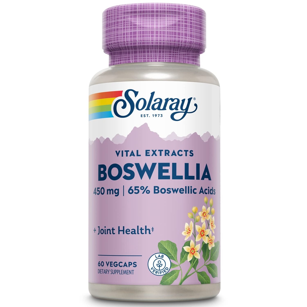 SOLARAY Garanteret Potency Boswellia Resin Extract 450 mg Vaskulære kapsler