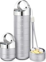 Zannaki Metal Travel Pill Organizer, Transportable Vandtæt Ugentlig Pill Box, Stor Aluminium Alloy Pill Case Container, BPA Gratis 7 dag Daglig Medicin Organizer Holder for Vitamin, Fiskeolie, tillæg