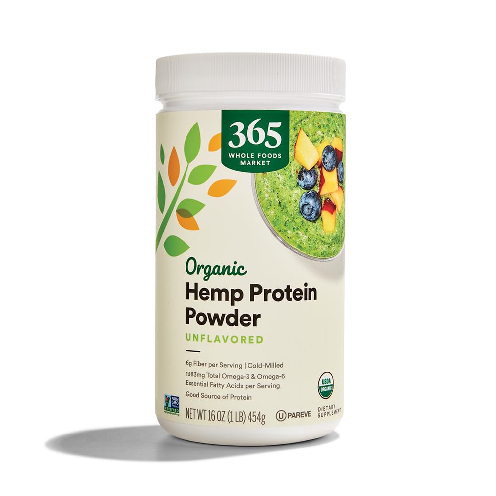 365 af Whole Foods Market, Organic Hamp Protein Powder Unflavored, 16 oz