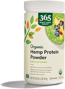 365 af Whole Foods Market, Organic Hamp Protein Powder Unflavored, 16 oz
