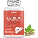 LiverTox - Avanceret lever Detox & Rense Formel - Urte leverstøtte med mælk tidsel, gurkemeje, Artiskok, Mælkebøtte, Mælkebøtte, Beet & Zink Hjælper leverfunktionen & fordøjelsesbesvær 124; 60 Veganske kapsler