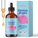 JoySpring Genius Drops - Organic Focus Drops for Kids against 124; Klinisk Proven Focus Supplement Hjælper Kids Udfører bedre i skolen