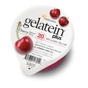 Gelatein Plus Cherry: 20 gram protein. Ideel til klar væske kost, synke vanskeligheder, dialyse og onkologi. Flot snack før eller efter træning. (12 pakninger)