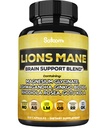 Lions Mane Supplement kapsler med Magnesium med Ashwagandha Root, Ginkgo Biloba, Rhodiola Rosea og Gotu Kola - 210 Vegan kapsler - Support Brain Health, Positive Mood & Energy Production