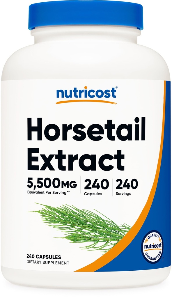 Nutricost Horsetail Extract Kapsler (5,500 MG Tilsvarende Per Servering, 240 Servere) - Ikke GMO, Vegan