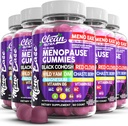 Menopause supplement til kvinder Gummier med sort kokosnød, Wild Yam Magnesium, rød kløver til overgangsalderen Relief Hormone Balance Night Sweats Mood Plus Bergamot, Vitamin D3, Vitamin B12, Vitamin B6 ren