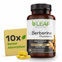 B 'Leaf Nature Berberine Phytosome, 120 Kapsler - 1100mg Berberine Supplement til Metabolisk og cardiovaskulær Support - Vegan, Gluten- fri, Non- GMO Berberine Phytosome Kapsler for immunwellness
